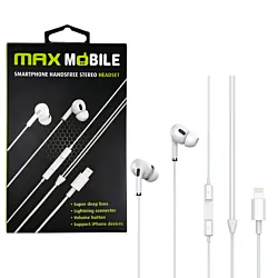 MaxMobile Žičane slušalice WE08 Lightning - Bele