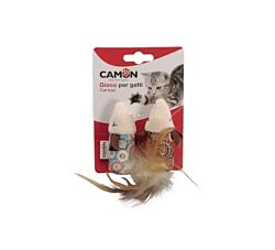 Camon Igračka za mačke miševi sa perjem 2 kom A2201553