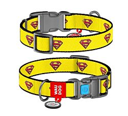 CLR WD Ogrlica za pse sa QR pasošem Superman 20 mm/24-40 cm - Žuta A2202262
