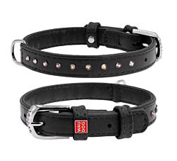 CLR WD Ogrlica za pse Glamour 15 mm/27-36 cm, Crna A2202520