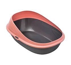 PetMax Otvoreni toalet za mačke 59 cm x 39 cm x 23 cm Roze