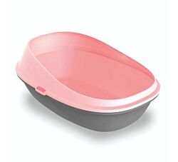 PetMax Toalet za mačke otvorena dupla baza 59 cm x 3 cm Candy rose