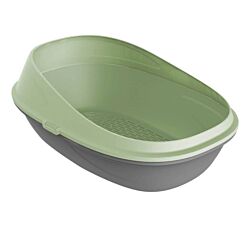 PetMax Toalet za mačke otvorena dupla baza 59 cm x 39 cm Zeleni
