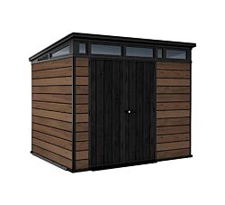 Keter Baštenska kućica Deco Pent 9x7 - Boja oraha CU 259818