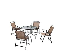 Lemon planet Baštenski set sto i sklopive stolice 24-SA0123K - Kapućino
