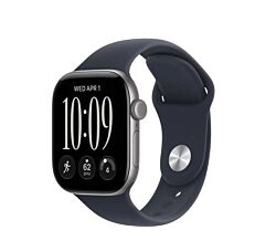 Apple Watch S12 Cellular 46 mm Space Grey Aluminium Case with Navy Blue Sport Band - M/L