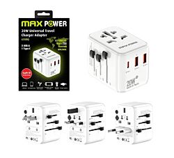 MaxMobile Univerzalni putni punjač ADAPTER 635DQ - 20 W