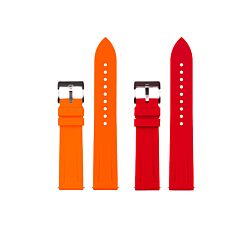 Just in Case 2u1 Narukvica 20 mm SILIKON crvena + SILIKON orange