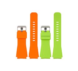 Just in Case 2u1 Narukvica 22 mm SILIKON orange + SILIKON neon zelena