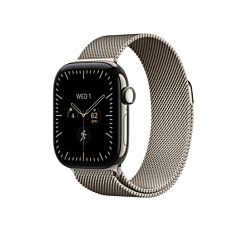 Apple Watch S12 Cellular 46 mm Natural Titanium Case with Natural Milanese Loop - S/M